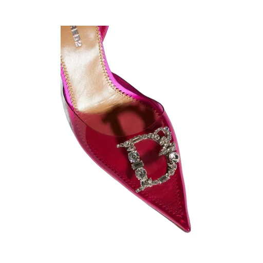 Logo Embellished Pointed Toe Pumps