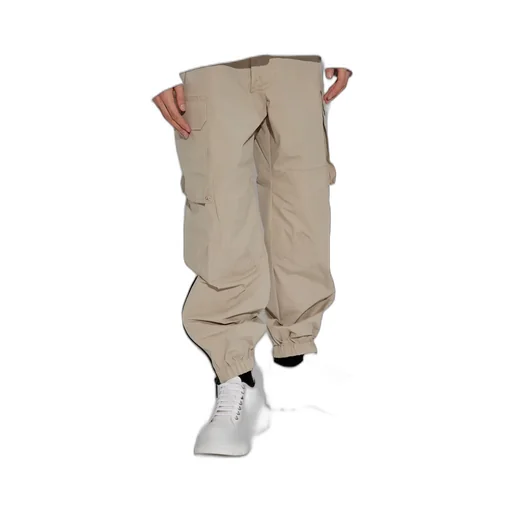 Logo Printed Tapered Cargo Trousers