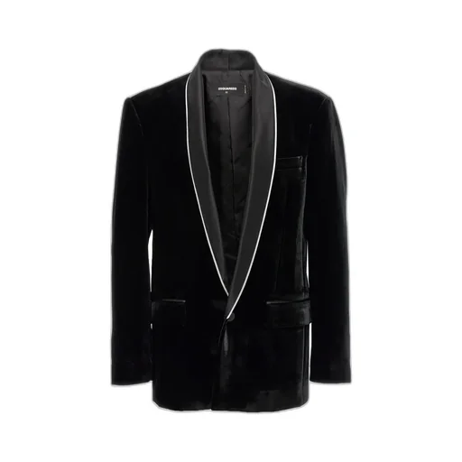 Single-Breasted Tailored Velvet Blazer