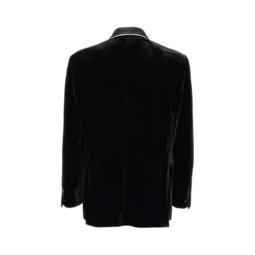 Single-Breasted Tailored Velvet Blazer