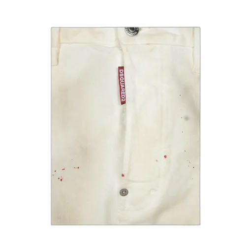 Paint Splatter Detailed Wide Leg Jeans