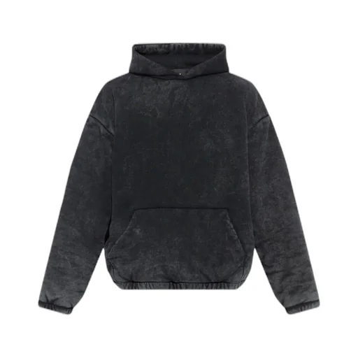 Icon-Embossed Washed Hoodie