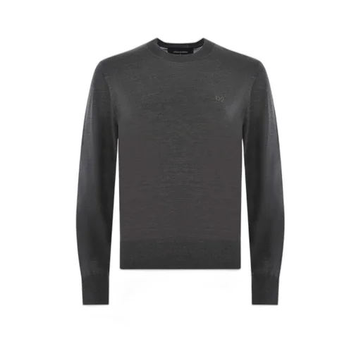 D2 Logo Patch Crewneck Knitted Jumper