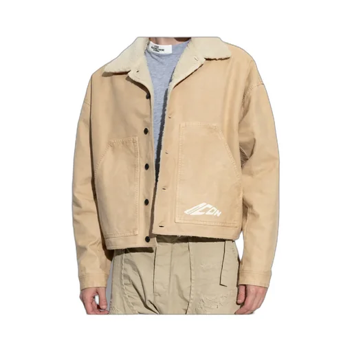 Logo Printed Buttoned Jacket
