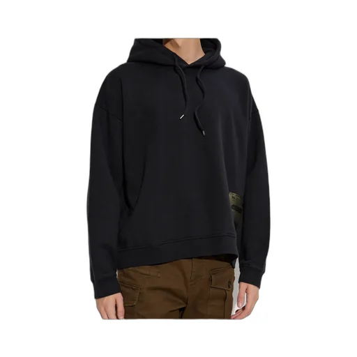 Logo Patch Drawstring Hoodie