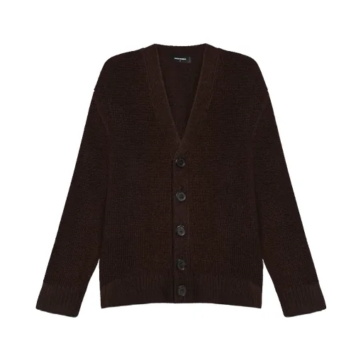 Long-Sleeved Button-Up Cardigan
