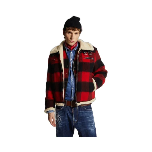 Checked Zip-Up Jacket