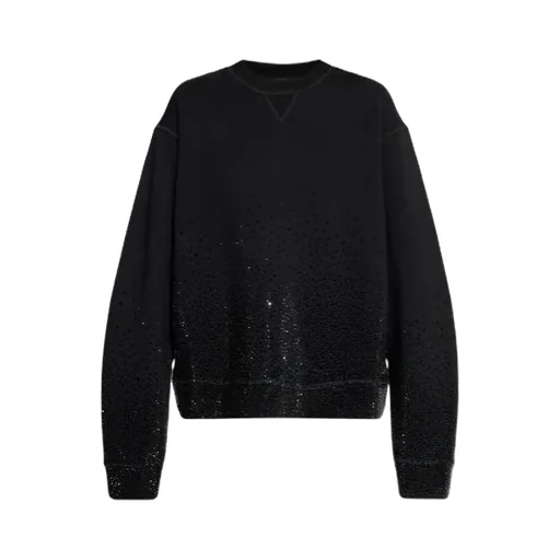 Rhinestone Embellished Crewneck Sweatshirt