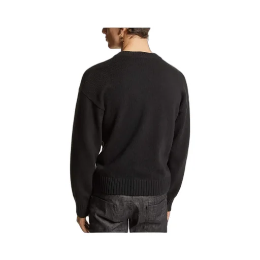 Logo Intarsia Knit Crewneck Pullover
