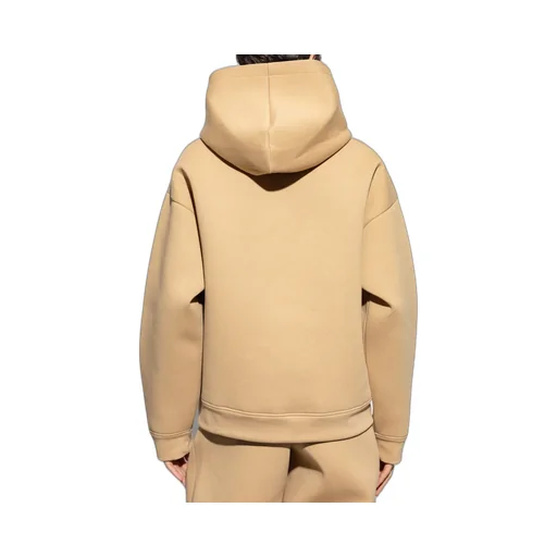 Logo Embossed Long-Sleeved Hoodie