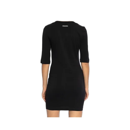 Cut-Out Embellished Jersey Dress