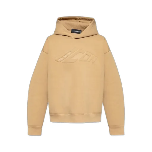 Logo Embossed Long-Sleeved Hoodie
