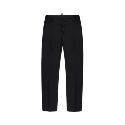 Straight-Leg Pleat-Detailed Trousers