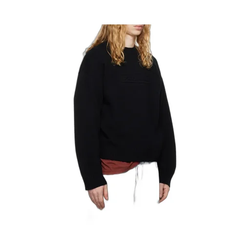 Logo Intarsia Knit Crewneck Pullover