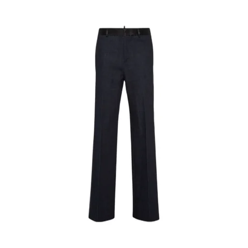 Mid-Rise Pleated Tailored Trousers