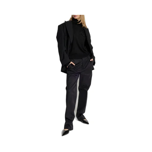 Straight-Leg Pleat-Detailed Trousers
