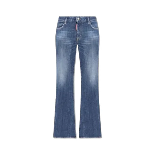 Logo Patch Flared Jeans