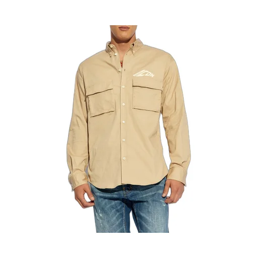 Logo Printed Long Sleeved Shirt
