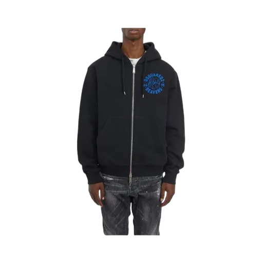 Logo Printed Zip-Up Hoodie