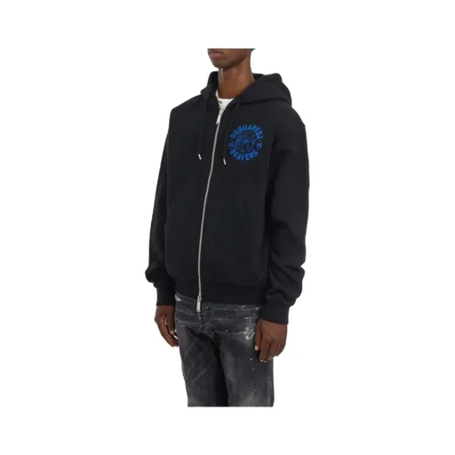 Logo Printed Zip-Up Hoodie