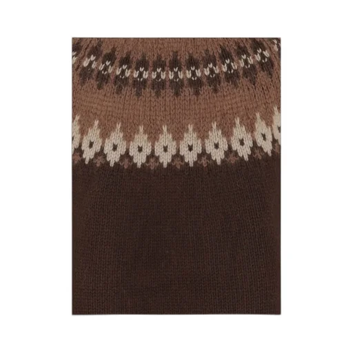 Pattern Intarsia-Knit Striped Jumper