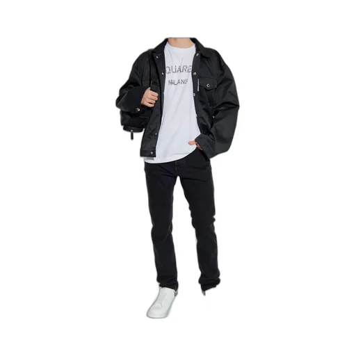 Logo Label Oversized Jacket