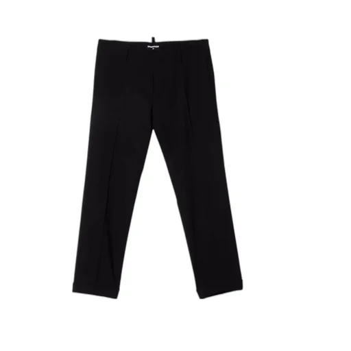 Elastic Waist Straight-Leg Pants