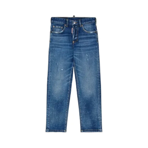 Kids Straight Leg Distressed Jeans
