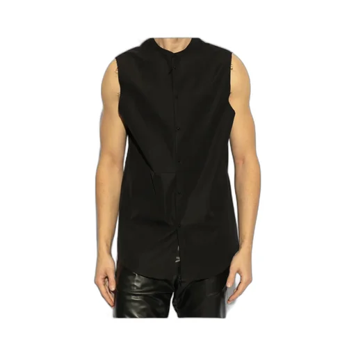 Curved Hem Sleeveless Shirt
