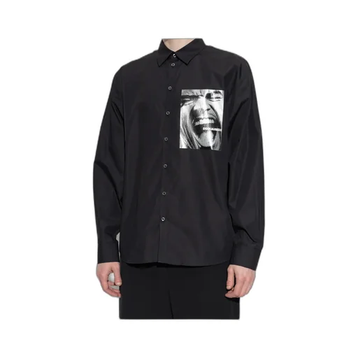 Long Sleeved Graphic-Stamp Shirt