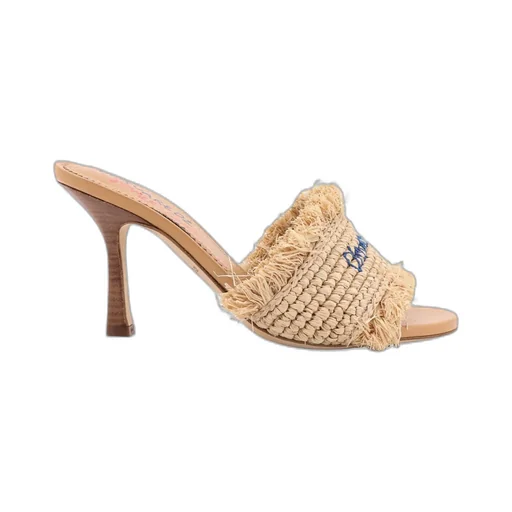 Logo Embroidered Heeled Sandals