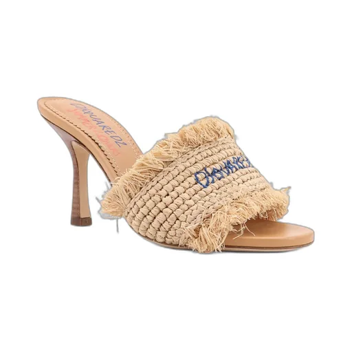 Logo Embroidered Heeled Sandals