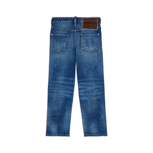 Kids Straight Leg Distressed Jeans