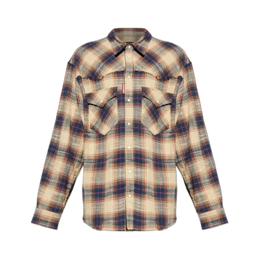 Checked Long-Sleeved Shirt