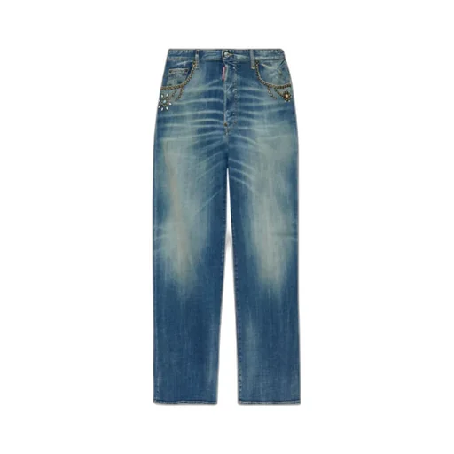 Embellished Loose-Fit Jeans