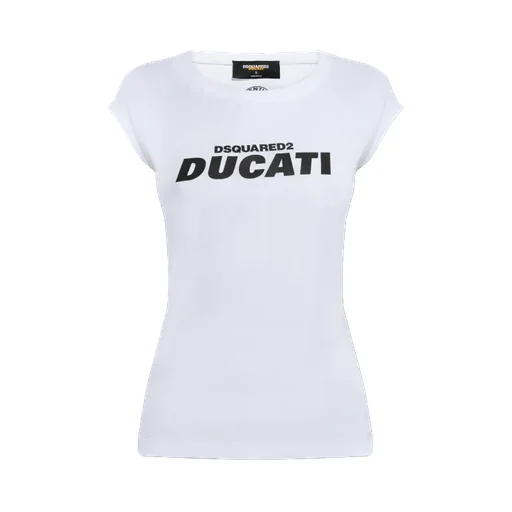 Dsquared2 X Ducati Logo Printed Crewneck T-Shirt