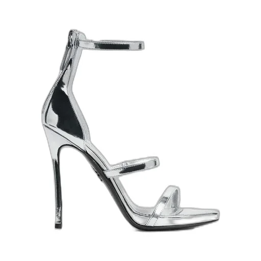 Round-Toe Heeled Sandals
