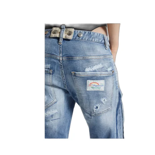 X Bettter Medium Mended Rips Wash Iced Mother Jeans