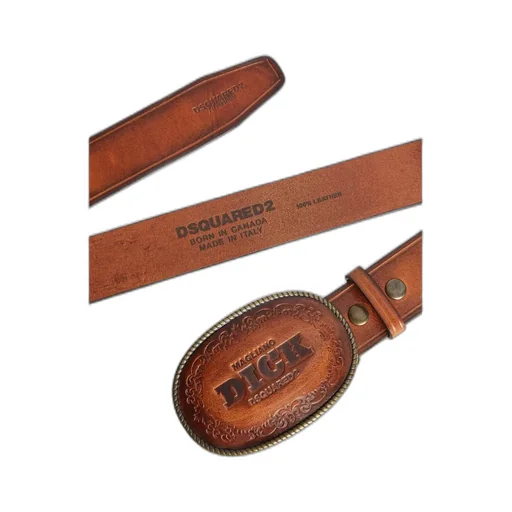 X Magliano Logo Embossed Buckle Belt