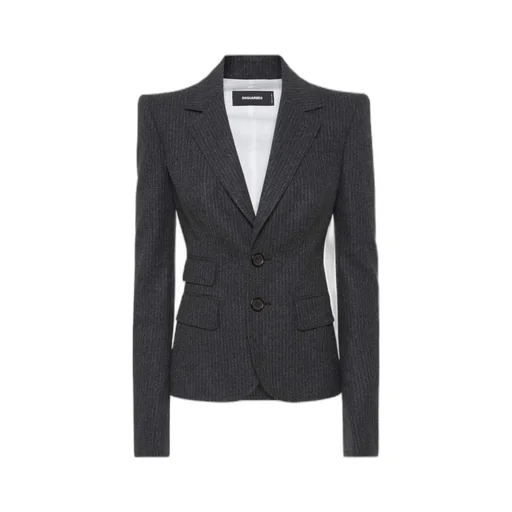 Pinstripe Pattern Blazer