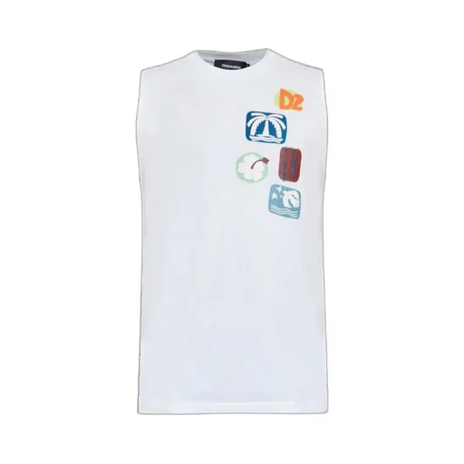 Summer Lovers Printed Sleeveless T-Shirt
