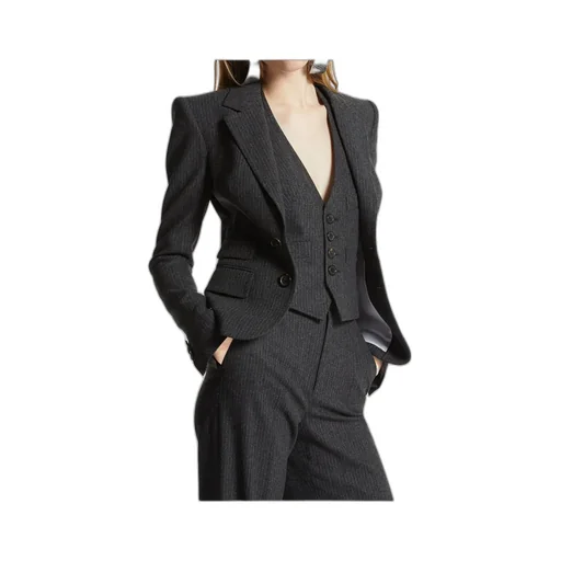 Pinstripe Pattern Blazer