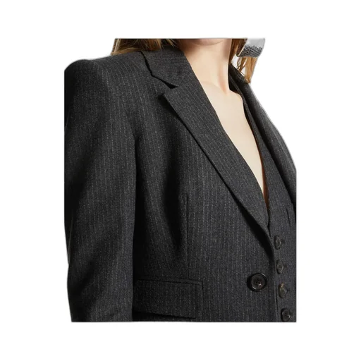 Pinstripe Pattern Blazer