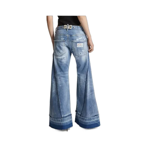 X Bettter Medium Mended Rips Wash Iced Mother Jeans