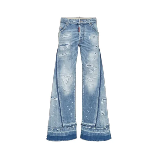 X Bettter Medium Mended Rips Wash Iced Mother Jeans