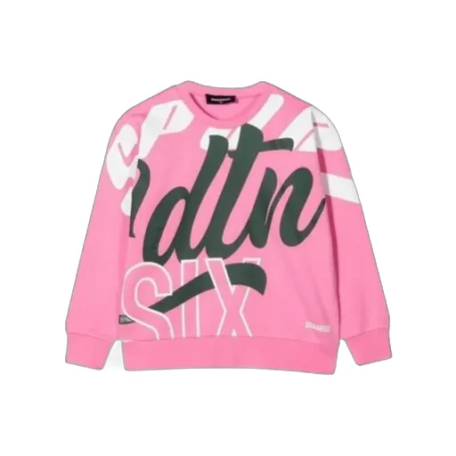 Allover Writing Printed Crewneck Sweatshirt