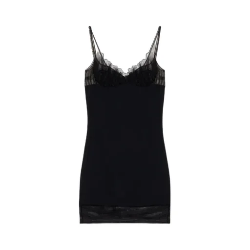 Tulle Inserts Strappy Mini Dress