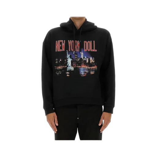 Graphic Printed Drawstring Hoodie