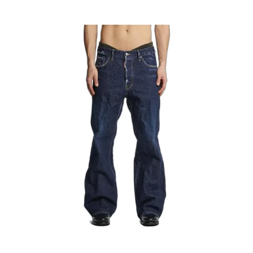 Dark Wash Loose Distressed Jeans