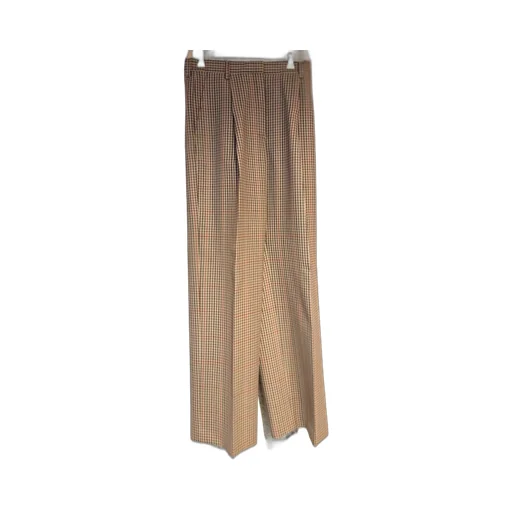 Checked Pleated Trousers